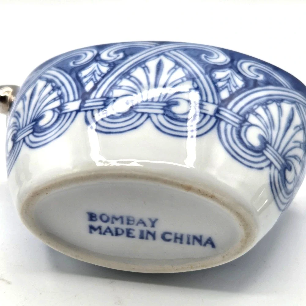 Bombay Arabesque Tile Pattern With Platinum‎ Trim Creamer & Sugar Bowl Set